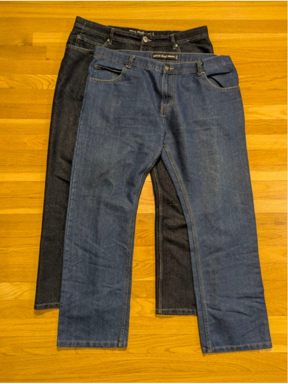 Denim Co. Regular Fit Jeans Set of 2 40 x 32 Dark + Medium - Picture 7 of 7